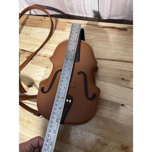 Violin Shape Synthetic Leather Small Backpack Crossbody Shoulder Bag main image 4